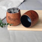 Personalized Father of the Groom Gift, Charred Wooden Bourbon Drinking Glass, Whiskey Glass, Wedding Gift for Dad, Officiant Gift, His Gift