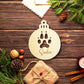 Custom Pet Paw Ornament, Personalized Dog or Cat Christmas Ornament, Wooden Pet Keepsake Gift, Pet Memorial Decoration