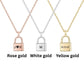 Personalized 14K Gold Padlock Necklace with Gift Box, Custom Lock Pendant anniversary gift, Name Initial Necklace for women, Jewelry gift
