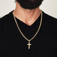 To My Son Necklace gift with box, Cross Cuban Link Necklace with Luxury Box for Son from Mom, Men's Jewelry gift for him