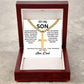 To My Son Cross Necklace, Cuban Link Necklace for Son from Dad