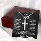 Cross necklace for Son with Luxury Box with LED light, To My Son Neck chain from Dad