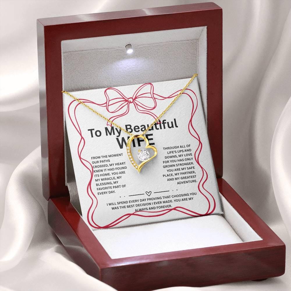 Wife Necklace Gift with luxury box, To My Wife Necklace, Birthday gift for wife, Appreciation jewelry wife, Valentines Gift, Mothers Day