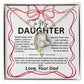To My Daughter Necklace Gift from Dad, gift to daughter, Daughter's birthday gift, Thinking of you jewelry with box