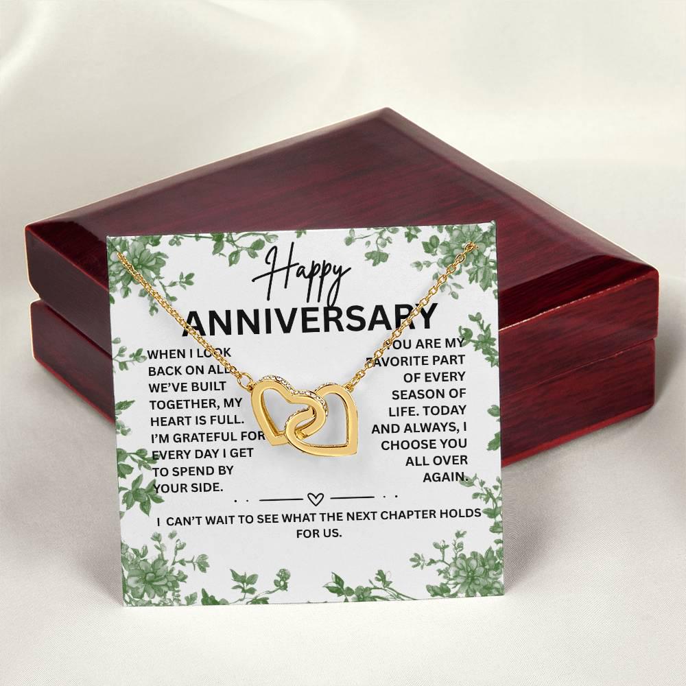 Anniversary Necklace for Wife with luxury box, 2 year wedding anniversary, 5th  7th 10th 20th year anniversary gift, heart necklace for her