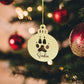 Personalized Wooden Dog Paw Ornament, Custom Pet Name Christmas Ornament, Memorial Dog Ornament, Gift for Dog Lover, Puppys First Christmas