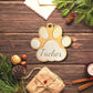 Personalized Pet Paw Ornament, Custom Dog or Cat Name Christmas Ornament, Wooden Pet Memorial Keepsake, Gift for Pet Lovers