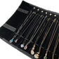 Velvet Necklace Organizer Roll, Portable Jewelry Holder with Velcro Closure, Travel Case for Necklaces & Chains, Anti-Tangle Storage Pouch