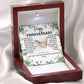 Anniversary Necklace for Wife with luxury box, 2 year wedding anniversary, 5th  7th 10th 20th year anniversary gift, heart necklace for her