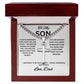 To My Son Cross Necklace, Cuban Link Necklace for Son from Dad