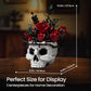 Personalized Skull Rose Bouquet Building Set with Coffin Shaped Wood Ornament & twine  Gothic Halloween Decor, Till Death Do Us Part