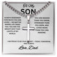 To My Son Cross Necklace, Cuban Link Necklace for Son from Dad