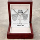 To My Son Cross Necklace, Cuban Link Necklace for Son from Dad
