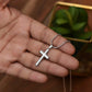 Son Cross Necklace from Dad- "Never Forget" Necklace