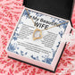 To My Beautiful Wife Necklace with Luxury Box, Jewelry Gift for Wife from Husband, valentines Gift Wife