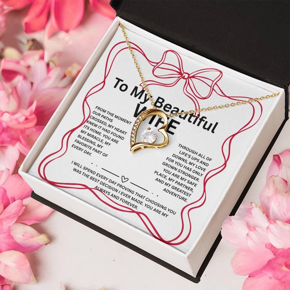 Wife Necklace Gift with luxury box, To My Wife Necklace, Birthday gift for wife, Appreciation jewelry wife, Valentines Gift, Mothers Day
