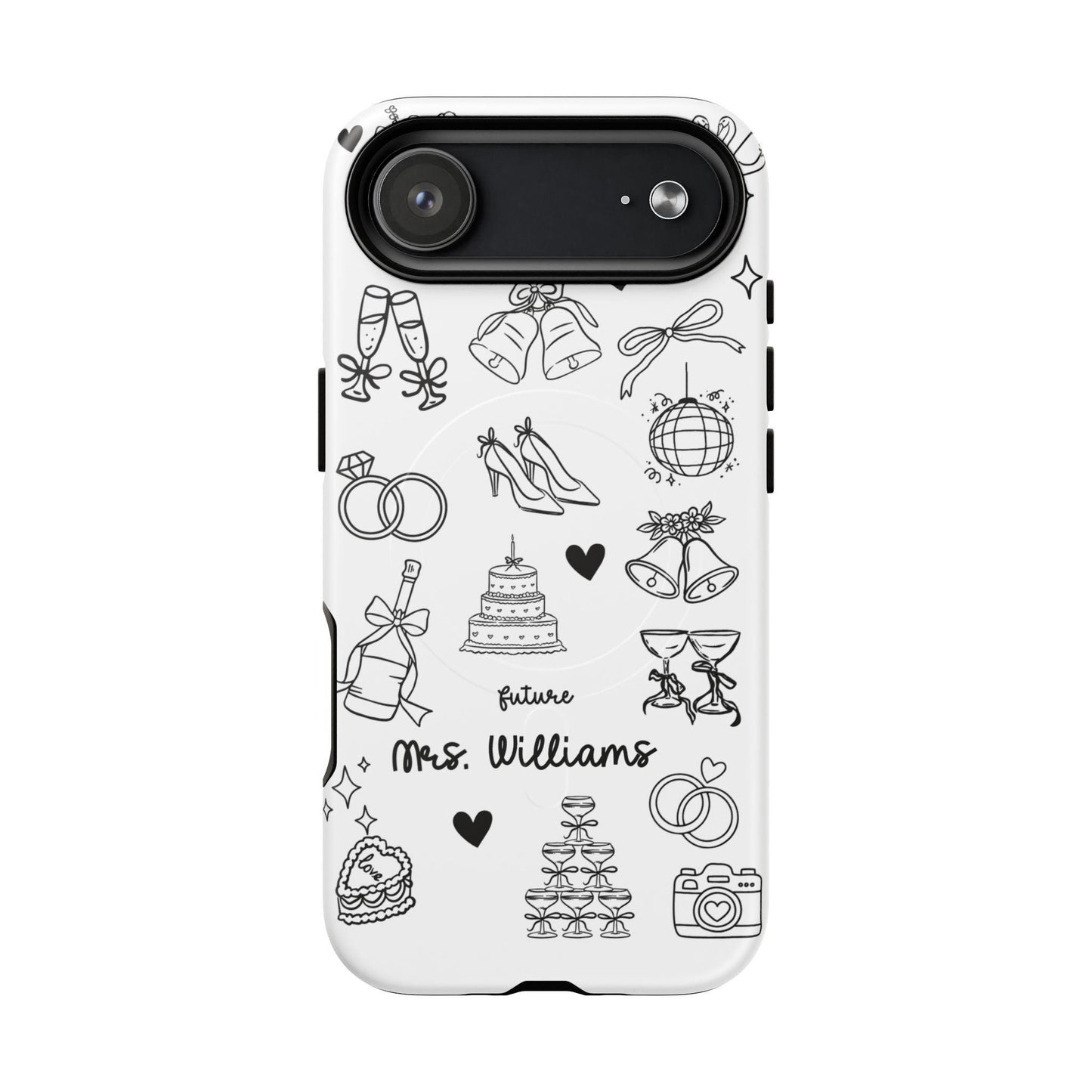 Custom Future Mrs iPhone 17 Case compatible with Magsafe, Bride to Be Tough Magnetic Case, Bride phone cover for iPhone 17 16 15 14