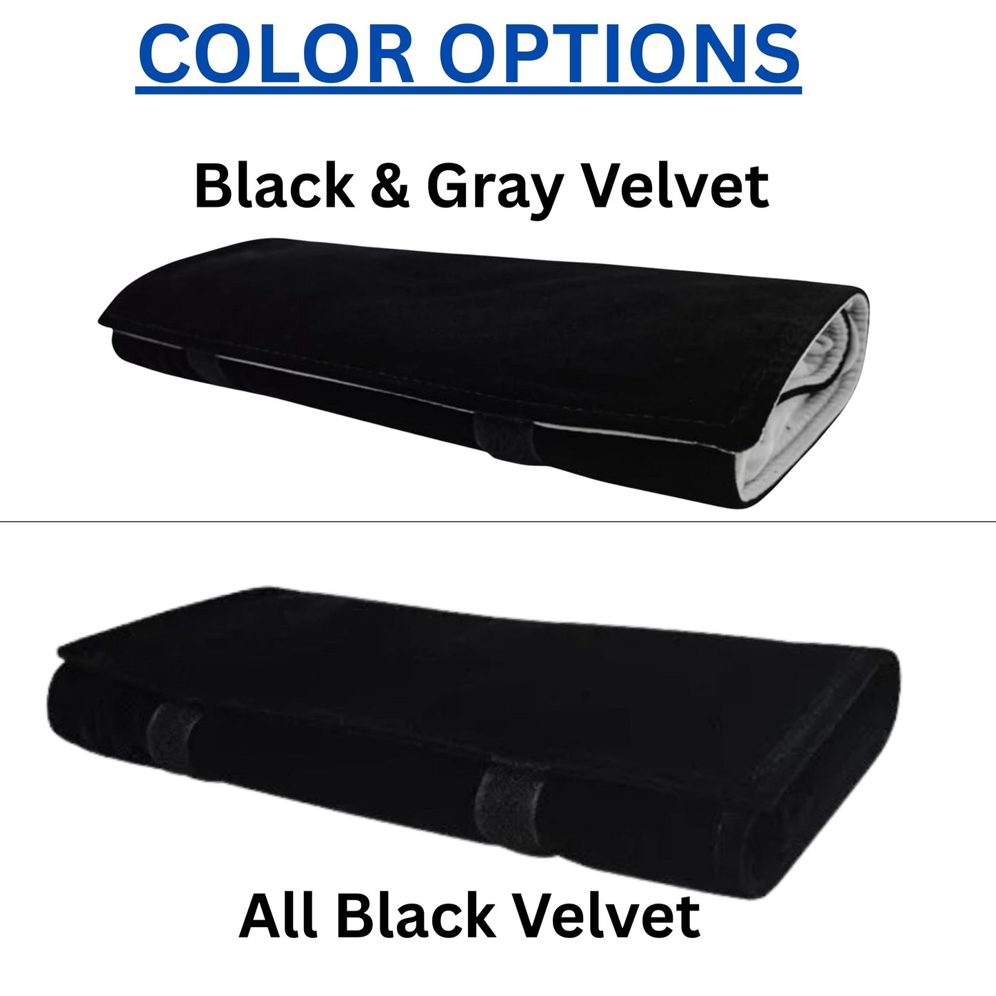 Velvet Necklace Organizer Roll, Portable Jewelry Holder with Velcro Closure, Travel Case for Necklaces & Chains, Anti-Tangle Storage Pouch