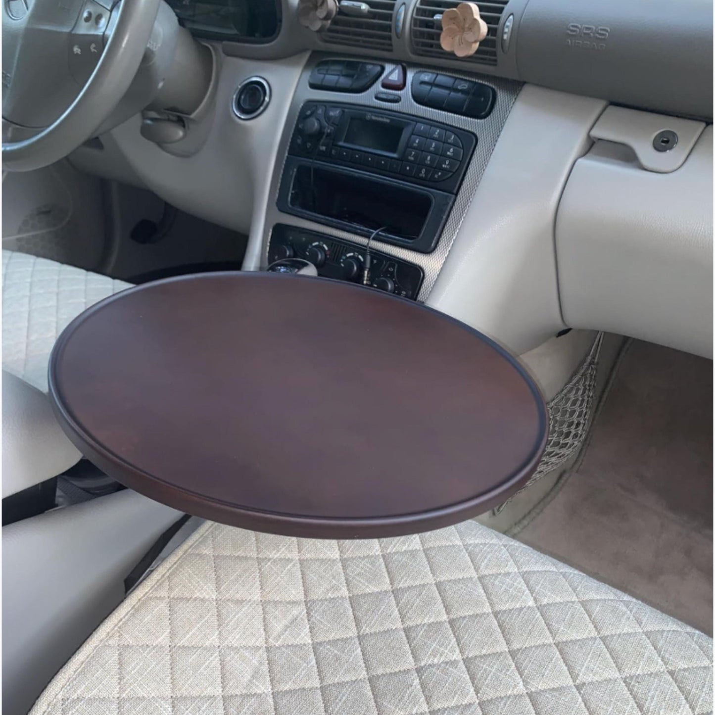 Personalized Car Tray for Cup Holder, Custom Engraved Snack Tray, Car Owner Gift, Wood Car Table, Gift for Driver, Car Organizer Accessory