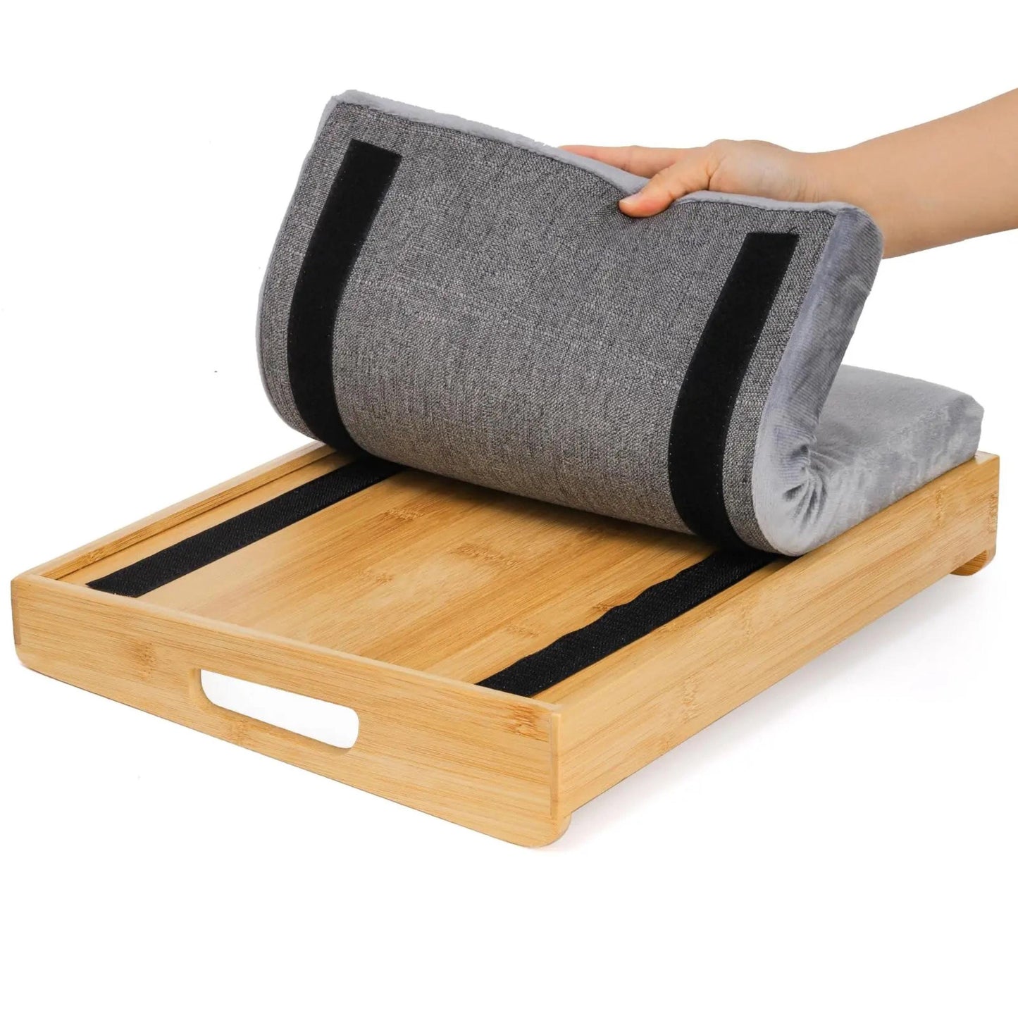 Personalized Breakfast Tray with Detachable Cushion, Custom Engraved Bed Tray with Handle, Cozy Lap Tray, Wedding or Housewarming Gift