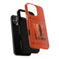 iPhone 17 Pro Max Orange Floral Brushstroke Tough Case, Coquette Aesthetic Protective Cover for iPhone 17 Pro Max 16 15 14