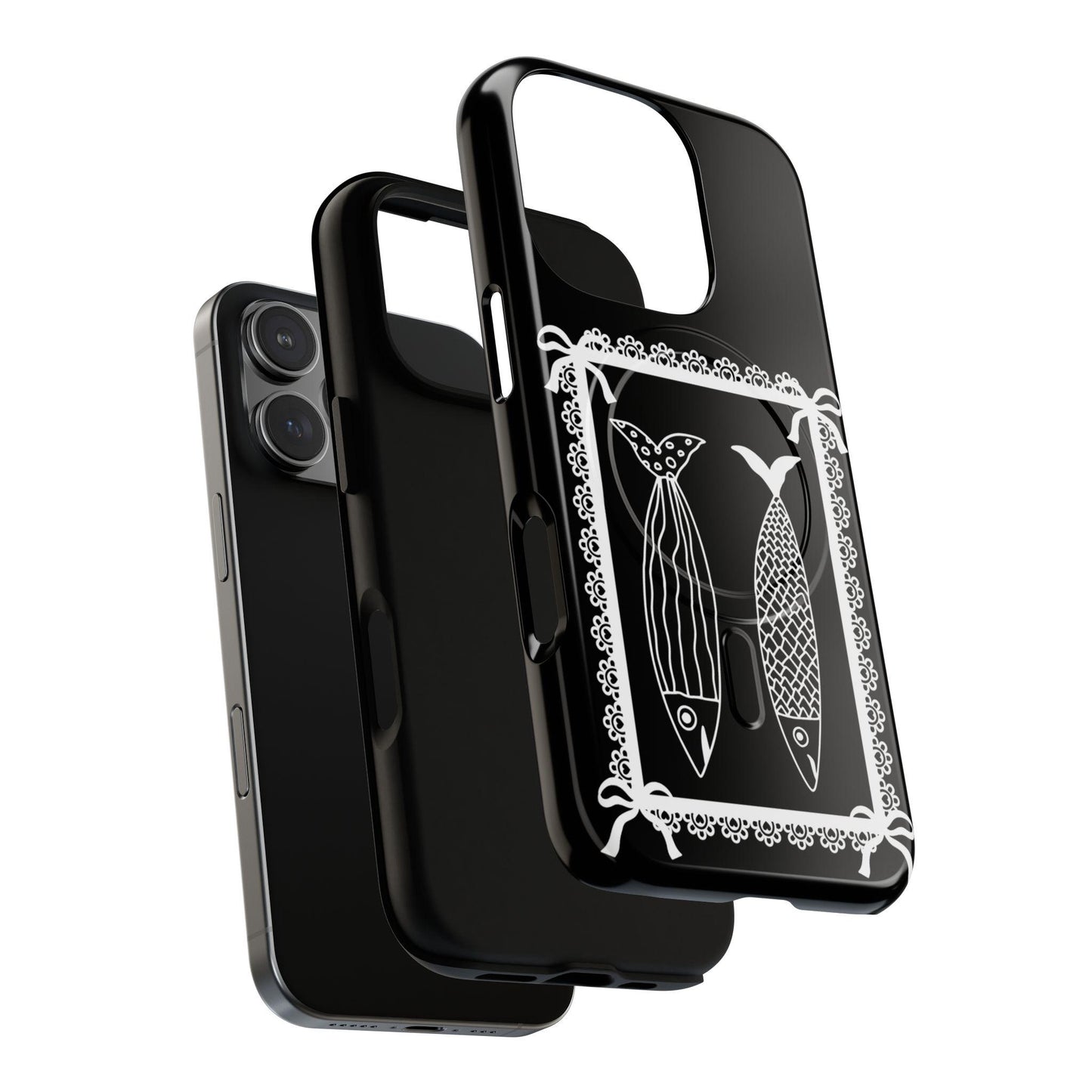 Coquette Sardines Tough Magnetic iPhone Case  MagSafe® Compatible Tough Cover for iPhone 17, 16, 15, 14 Pro Max  Glossy or Matte Finish