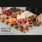 Custom Cutting Board with Juice Grooves, Personalized Checkered Charcuterie Board, Engraved Cheese Board,Wedding Gift for her, New Home Gift