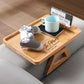 Custom Engraved Bamboo Sofa Armrest Tray with Phone Holder, Personalized Couch Cup Holder & Snack Table, Unique Gift for Couple and Family
