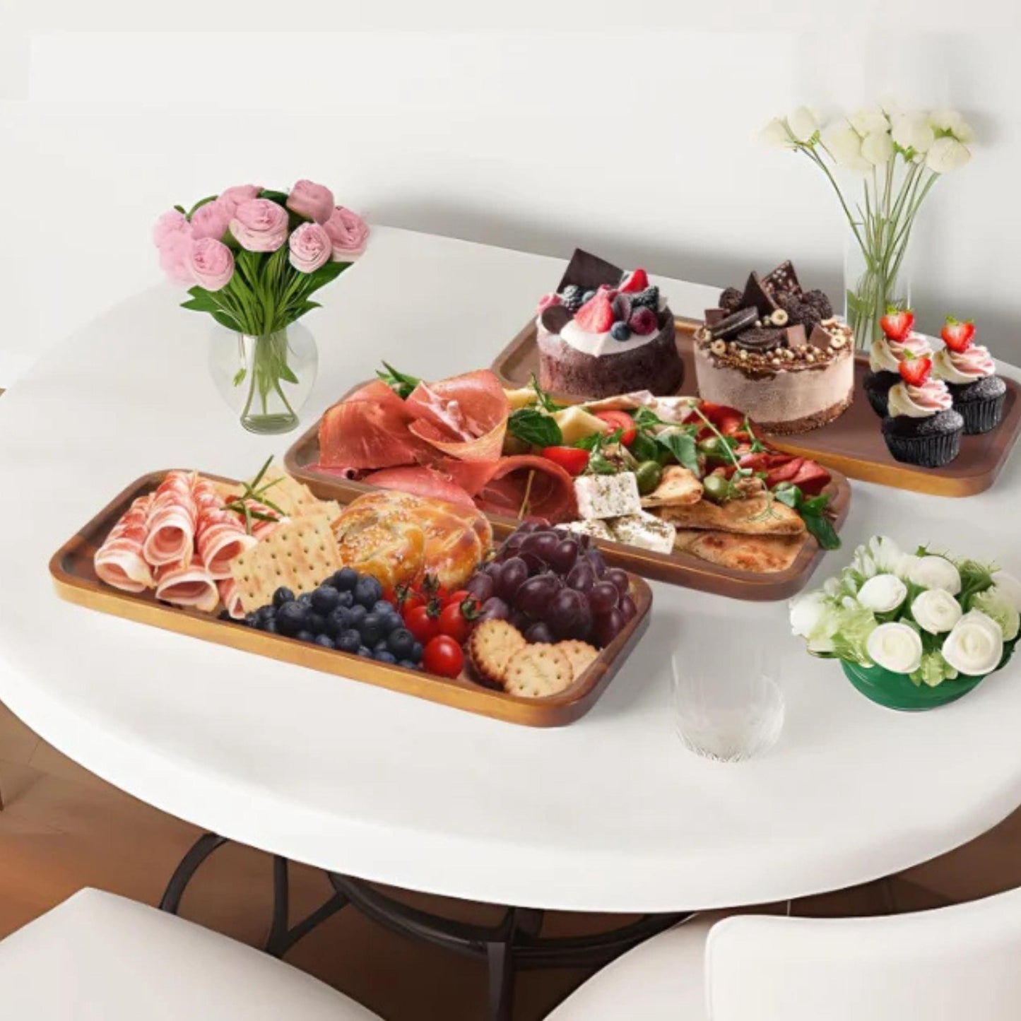 Personalized Acacia Charcuterie Board, Custom Engraved Serving Tray, Cheese Board, Wedding Gift, Housewarming Gift for Couple, Kitchen Décor