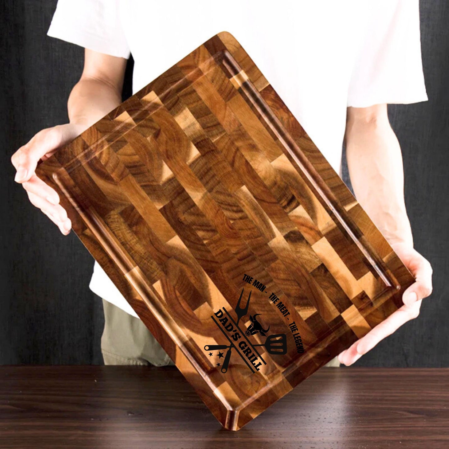 Custom Cutting Board with Juice Grooves Custom Walnut Charcuterie Board, Engraved Cheese Board, Wedding Gift for her, Housewarming gift