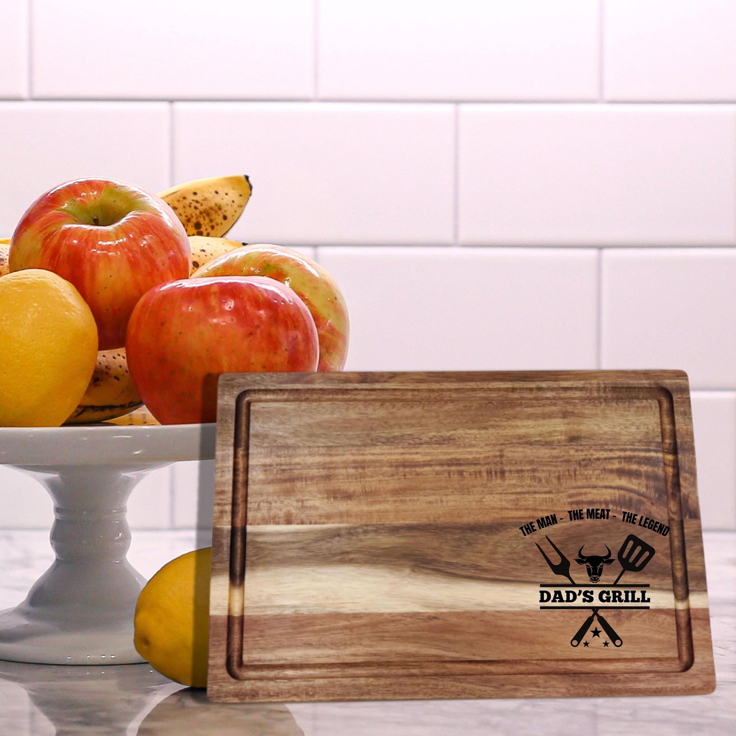 Personalized Acacia Cutting Board, Engraved Cheese Board with Juice Groove, Wedding Gift for her, Housewarming gift