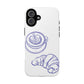 Coffee & Croissant Phone Case, Tough Magnetic Case for iPhone 17 16 15 14 Pro Max, phone cover compatible with MagSafe, Coffee Lover Gift