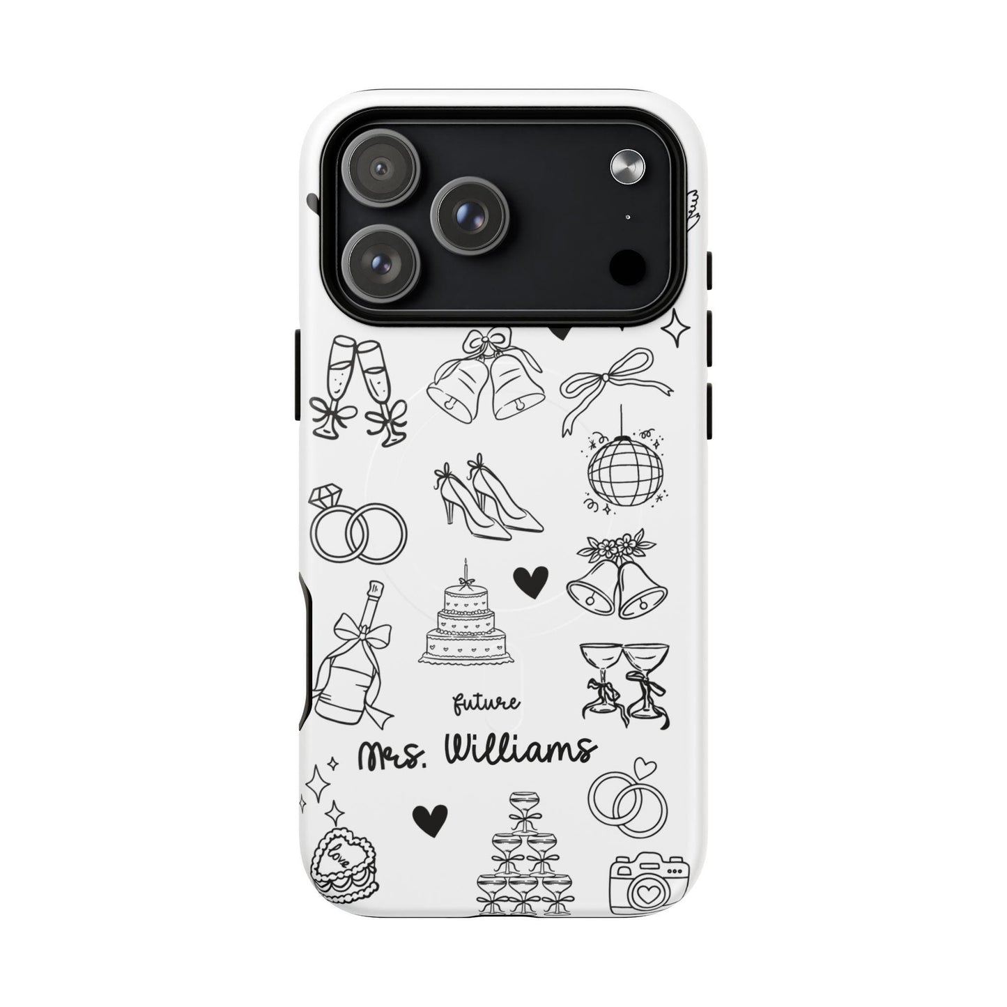 Custom Future Mrs iPhone 17 Case compatible with Magsafe, Bride to Be Tough Magnetic Case, Bride phone cover for iPhone 17 16 15 14