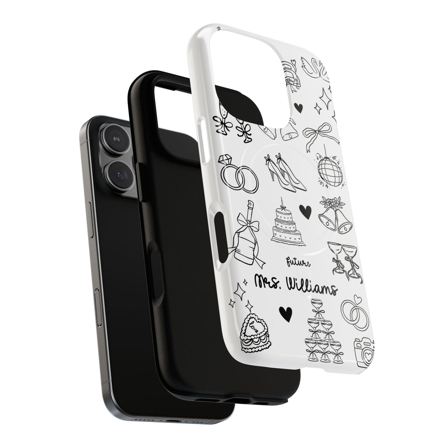 Custom Future Mrs iPhone 17 Case compatible with Magsafe, Bride to Be Tough Magnetic Case, Bride phone cover for iPhone 17 16 15 14