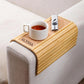 Personalized Bamboo Sofa Armrest Tray with Anti-Slip Cork Pad, Custom Couch Arm Table for Drinks & Snacks, Foldable Couch Tray Gift for Home