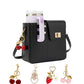 Tumbler Bag with Strawberry Charm, Crossbody Cup Holder Purse compatible with stanley tumbler, Gift for Women, Purse charm for handbag