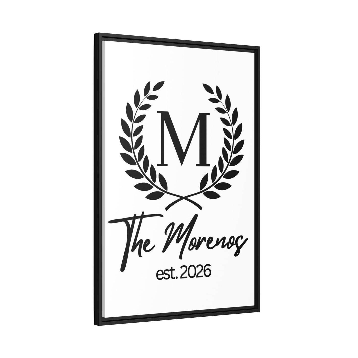 Personalized Family Name Wall Art with Frame, Custom Last Name Sign, Minimalist Home Décor, Wedding  Housewarming Gift,Canvas Board Monogram