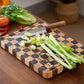 Custom Cutting Board with Juice Grooves, Personalized Checkered Charcuterie Board, Engraved Cheese Board,Wedding Gift for her, New Home Gift