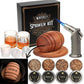 Personalized Whiskey Smoker Kit with Torch and wood chips, Cocktail Smoker Gift Set for Men Dad Husband, comes with Glasses & Ice Ball Molds