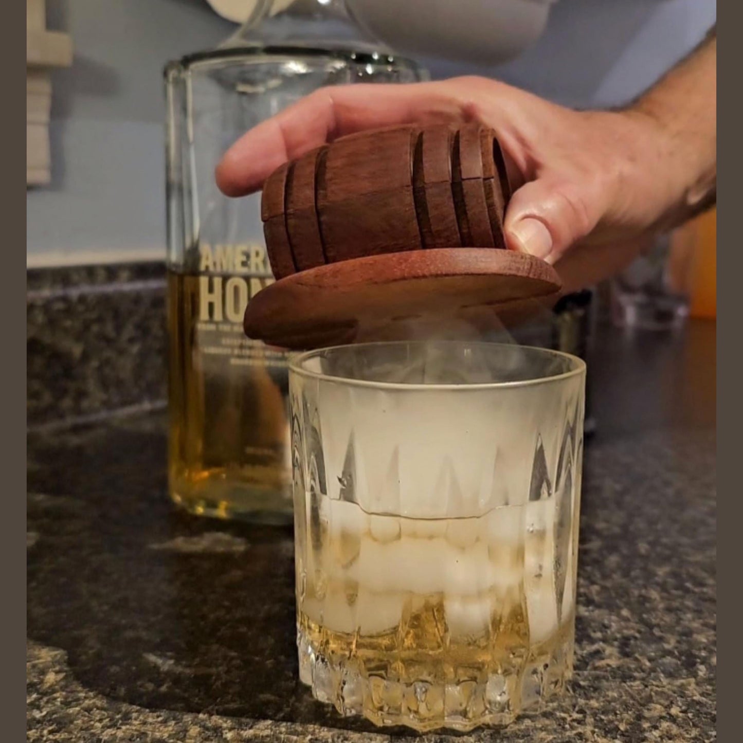 Personalized Whiskey Smoker Kit with Torch and wood chips, Cocktail Smoker Gift Set for Men Dad Husband, comes with Glasses & Ice Ball Molds