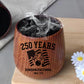 America at 250, United States 250th Anniversary, Charred Wooden Bourbon Glass, Bowling July 4th gift, Charred Whiskey Cup, Patriotic Gift