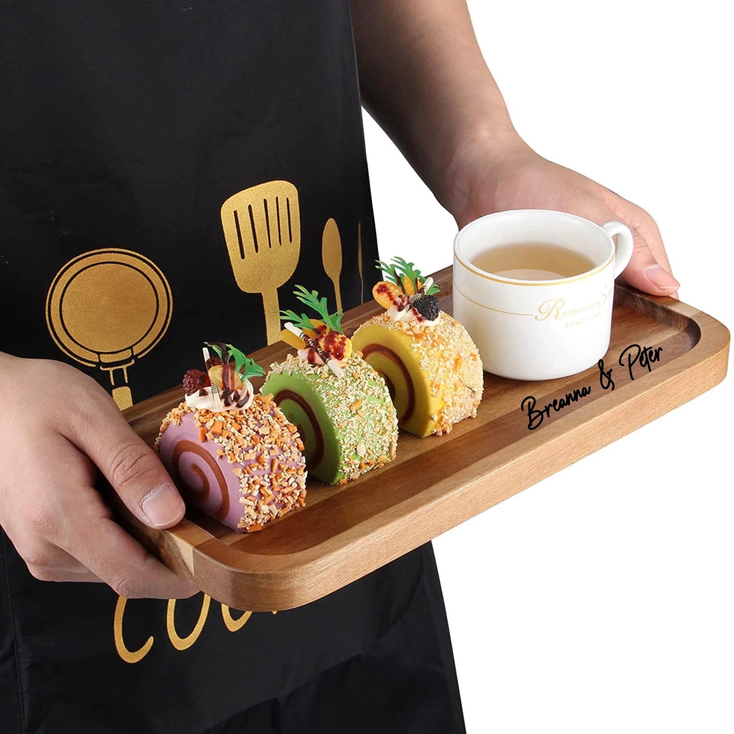 Personalized Acacia Charcuterie Board, Custom Engraved Serving Tray, Cheese Board, Wedding Gift, Housewarming Gift for Couple, Kitchen Décor