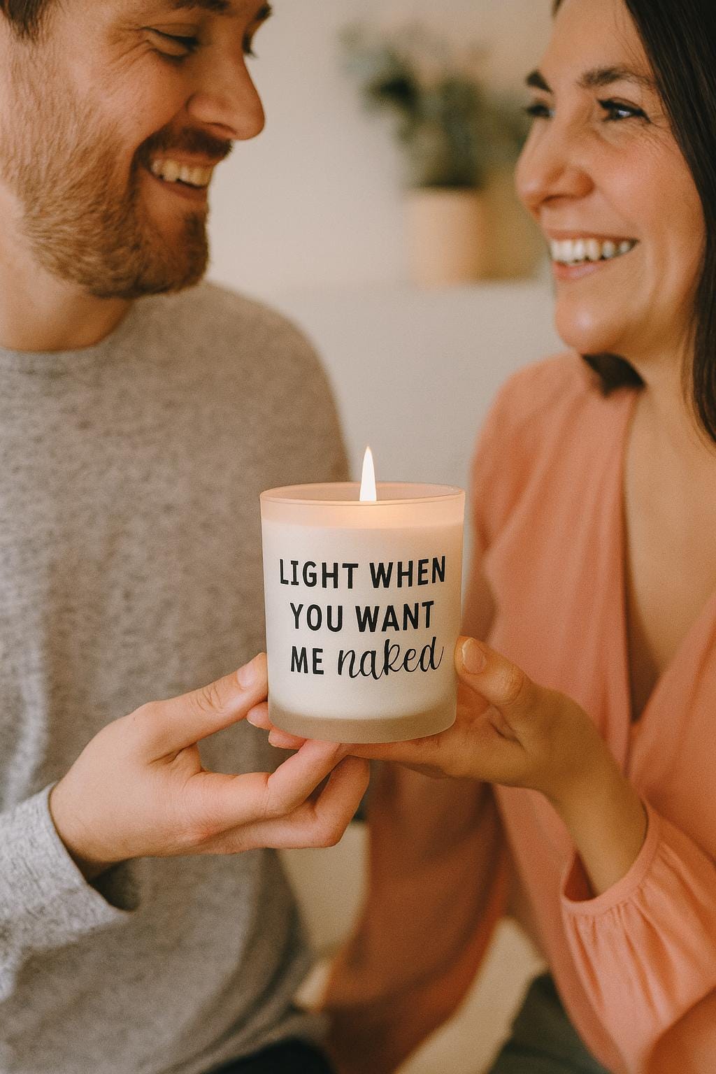 Personalized “Light When You Want Me Naked Candle, Funny Romantic Gift for Him or Her, Valentines Gift For Him, Couples Anniversary Gift