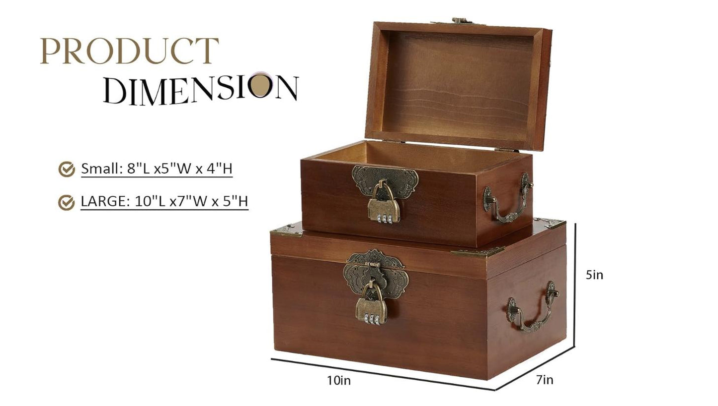 Personalized Wooden Keepsake Box with Lock, Walnut Storage Box, Jewelry Organizer, Custom Memory Box, Anniversary or Wedding Gift