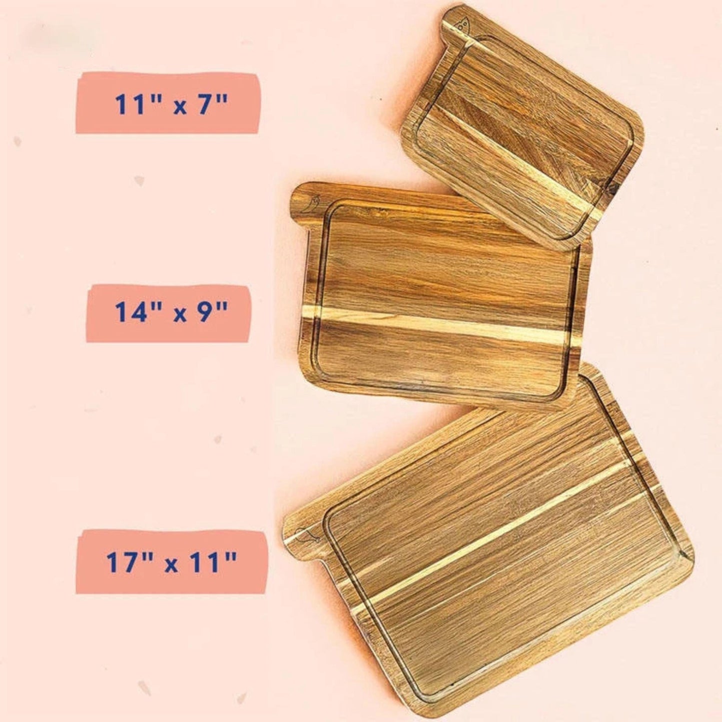 Personalized Cutting Board with Juice Groove, 3pc set Custom Wooden Boards, Engraved Cheese Board, Wedding Gift for her, New House gift