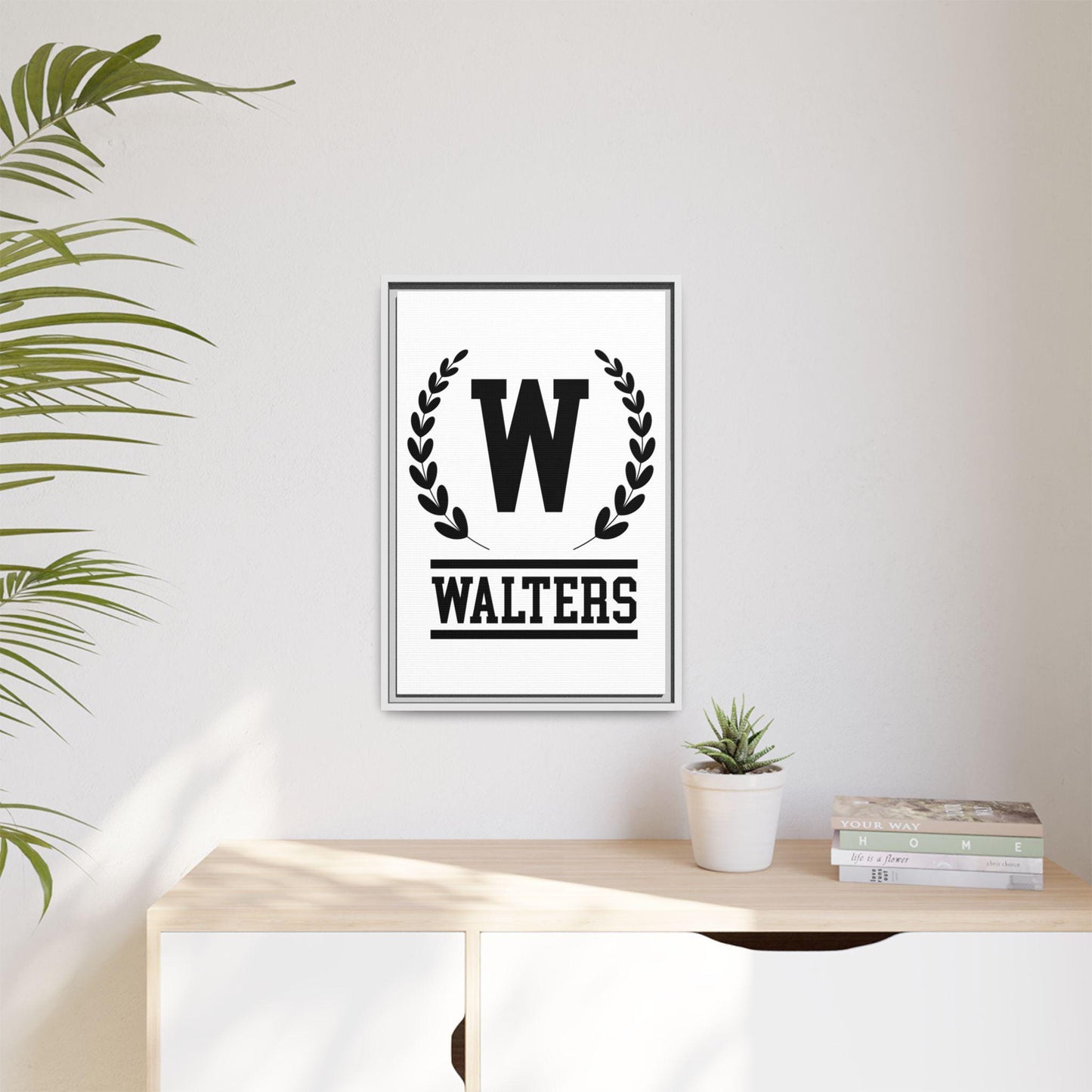 Framed Custom Last Name Wall Art | Minimalist Family Name Canvas | Personalized Monogram Home Decor | Housewarming Gift | Family Gift