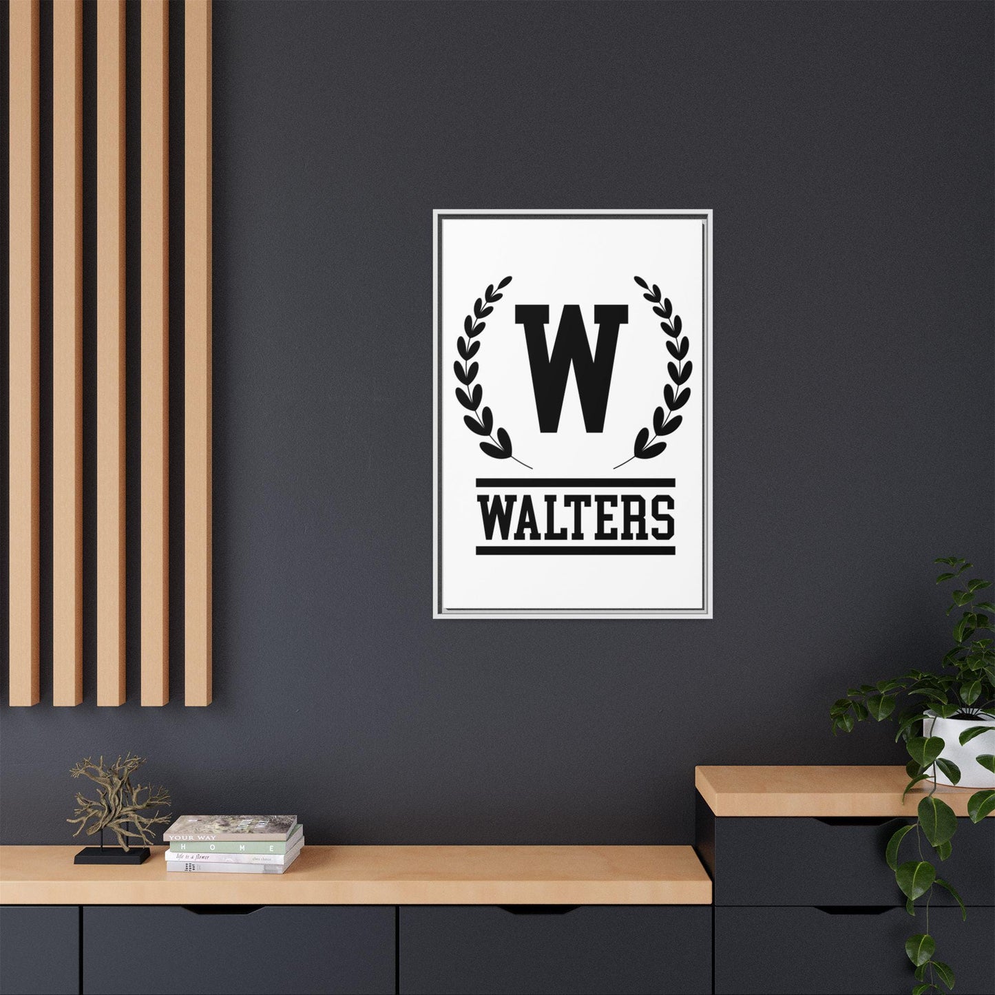 Framed Custom Last Name Wall Art | Minimalist Family Name Canvas | Personalized Monogram Home Decor | Housewarming Gift | Family Gift
