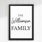 Custom Family Name Framed Canvas, Personalized Last Name Wall Art, Minimal Family Sign, Wedding or Housewarming Gift, New House Decor