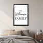 Custom Family Name Framed Canvas, Personalized Last Name Wall Art, Minimal Family Sign, Wedding or Housewarming Gift, New House Decor