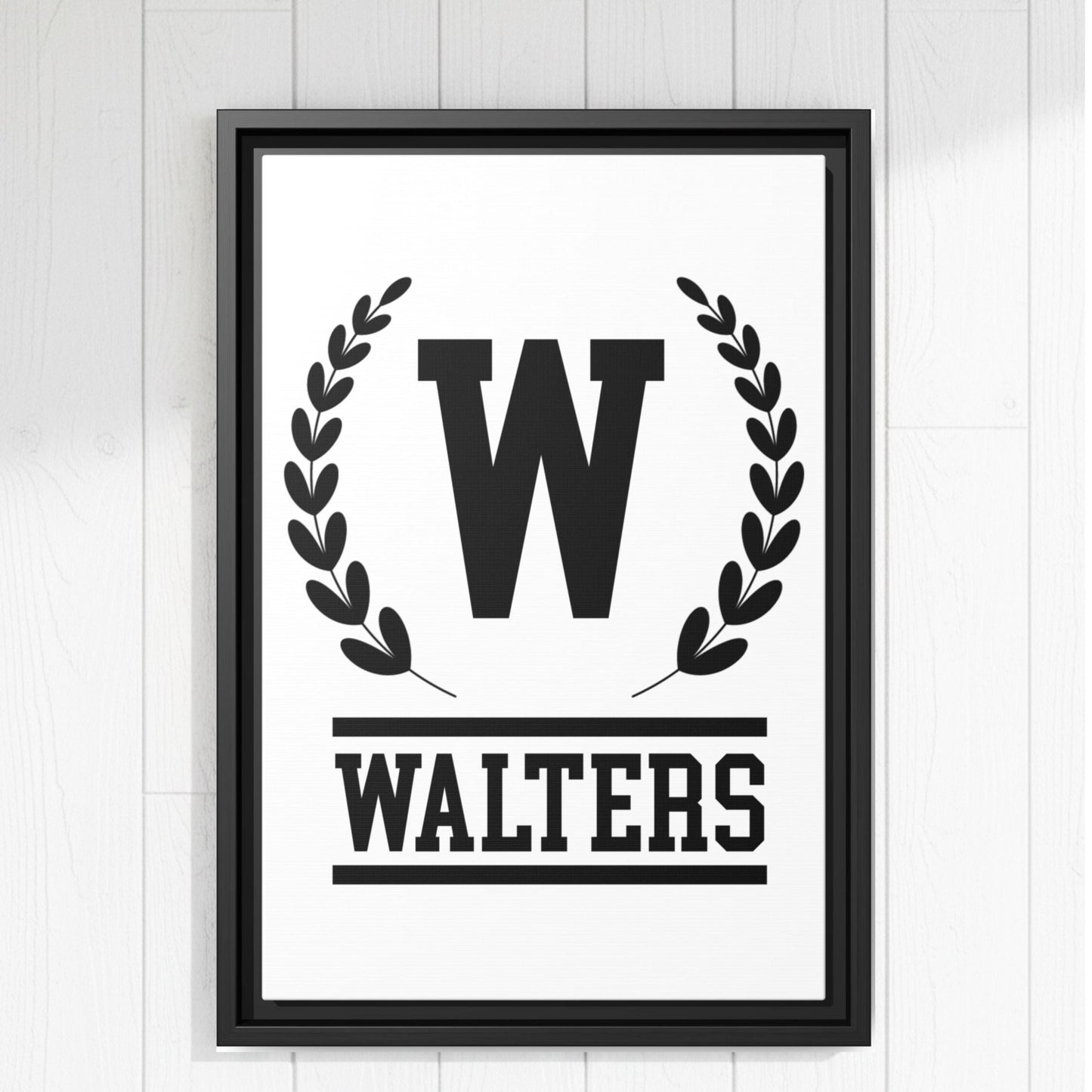 Framed Custom Last Name Wall Art | Minimalist Family Name Canvas | Personalized Monogram Home Decor | Housewarming Gift | Family Gift